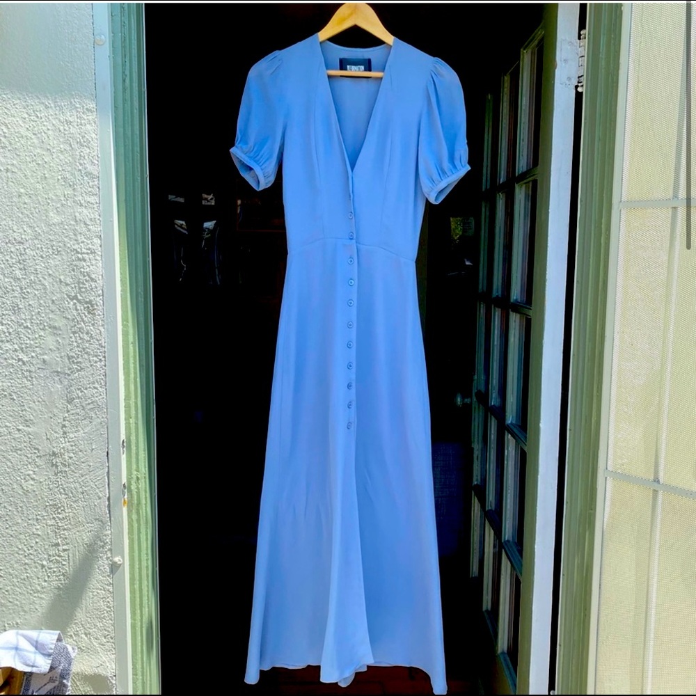 Reformation Midi Dress Size 0 Powder Blue